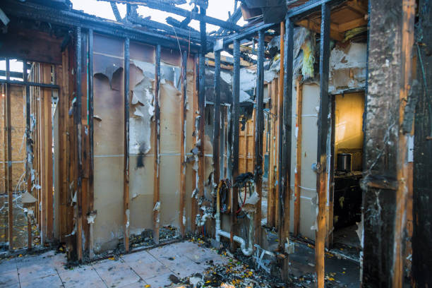 Professional Fire Damage Restoration technician working in Henryetta, OK